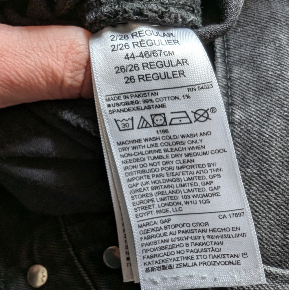 GAP Cheeky Straight Washed Black Jeans - Picture 6 of 6